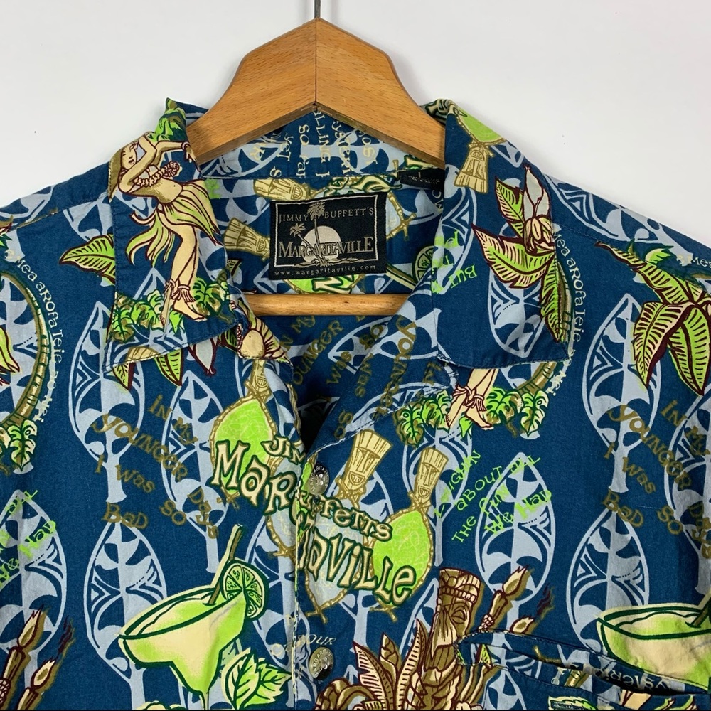 Jimmy Buffet’s Margaritaville Hawaiian Camp Shirt Large L